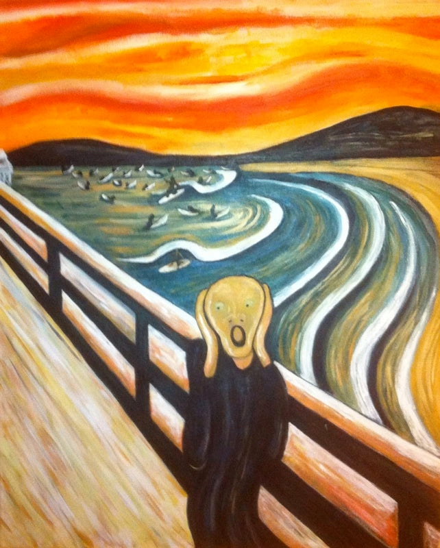 Surfer Scream Sticker